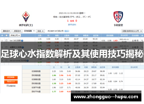 足球心水指数解析及其使用技巧揭秘